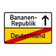 Detaily fotografie ortsschild deutschland bananenrepublik I