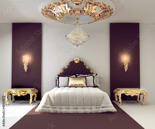 Luxury Bedroom Furniture on Photo  Luxury Double Bedroom With Golden Furniture In Royal Interior