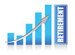 graph to retirement illustration design over white graph to retirement illustration design over white