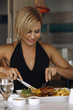 Woman eating her meal