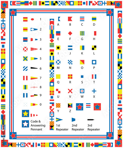 Vector: EPS8 Vector Nautical Flags and Borders EPS8 Vector Nautical Flags and Borders