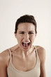 Woman screaming
