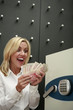 Businesswoman holding banknotes