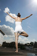 Woman doing a yoga pose