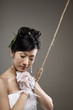 Woman puppet making a wish