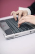 Businesswoman using laptop