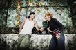 Man and woman talking to each other