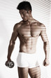 Man lifting dumbbell