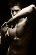 Man with his punching pose