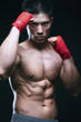 Man with his punching pose