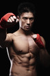 Man with his punching pose