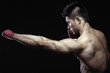 Man with his punching pose