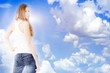 girl and sky girl and sky