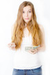 beautiful girl with dollars in the hands beautiful girl with dollars in the hands