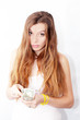 beautiful girl with dollars in the hands beautiful girl with dollars in the hands