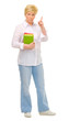 Senior woman with books