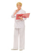 Senior woman with folder
