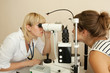 Photo: oculist and patient oculist and patient