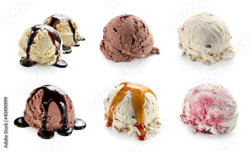 Photo: Ice cream scoops collage Ice cream scoops collage