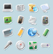 Sticker icons for technology and devices