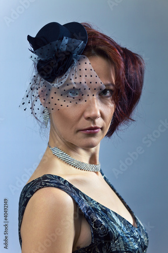 Photo: Portrait of the middle age woman. Portrait of the middle age woman.