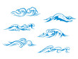 Blue sea waves