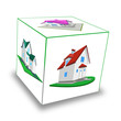 Cube. Frame-house