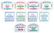 Hawaiian, French Polynesian and Fijian passport stamps.