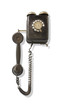 Old dusty wall-mounted telephone Old dusty wall-mounted telephone