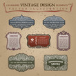 Calligraphic old vintage elements labels. Congratulation page de