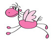 Flying pink horse
