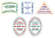 Passport stamps of Guatemala, Belize, Panama and Costa Rica.