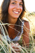 young woman in meadow