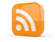 Rss or feed icon on white isolated background
