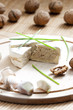 cheese brie filled with cheese mixture of chopped walnuts and ga cheese brie filled with cheese mixture of chopped walnuts and ga