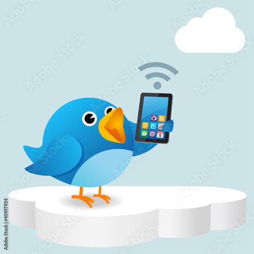 Illustration: Cloud computing communication everywhere Cloud computing communication everywhere