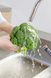 Foto: Beautiful woman in kitchen making salad Beautiful woman in kitchen making salad