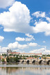 hradčany s karlovým mostem, praha, Česká republika