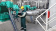 Video: Industrial worker with notebook Industrial worker with notebook