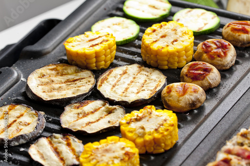 Photo: vegetables on electric grill vegetables on electric grill