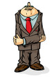 Office worker. Cowardly hid his head. Vector illustration. Office worker. Cowardly hid his head. Vector illustration.