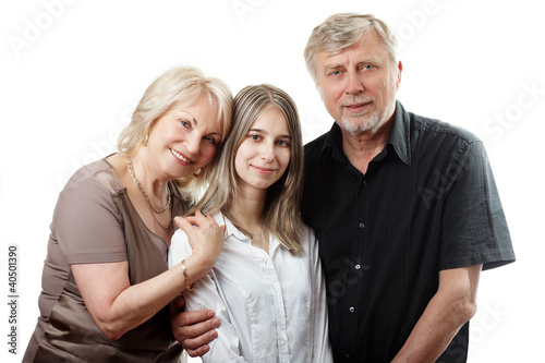 Photo: Portrait of three members of family Portrait of three members of family