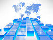 Illustration: 3d cubes with sky 3d cubes with sky