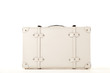 Foto: White suitcase on white bacground White suitcase on white bacground