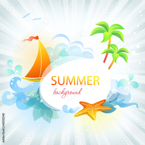Vektör: eps 10 summer background eps 10 summer background