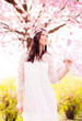lifestyle spring dancing romantic woman