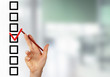 Check list with red mark