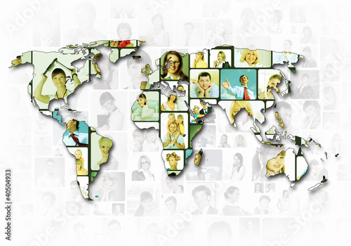 Illustration: World map background World map background