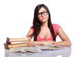 College girl with books College girl with books