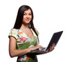 College girl with laptop College girl with laptop